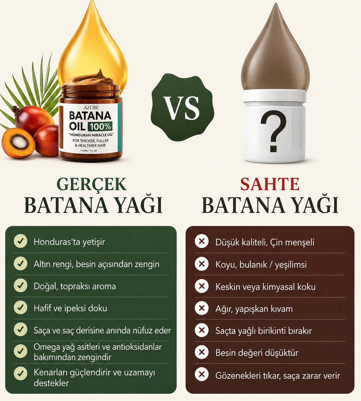 Batana Doğal Saç Bakım Yağı